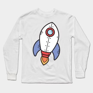 Rocket Cartoon Long Sleeve T-Shirt